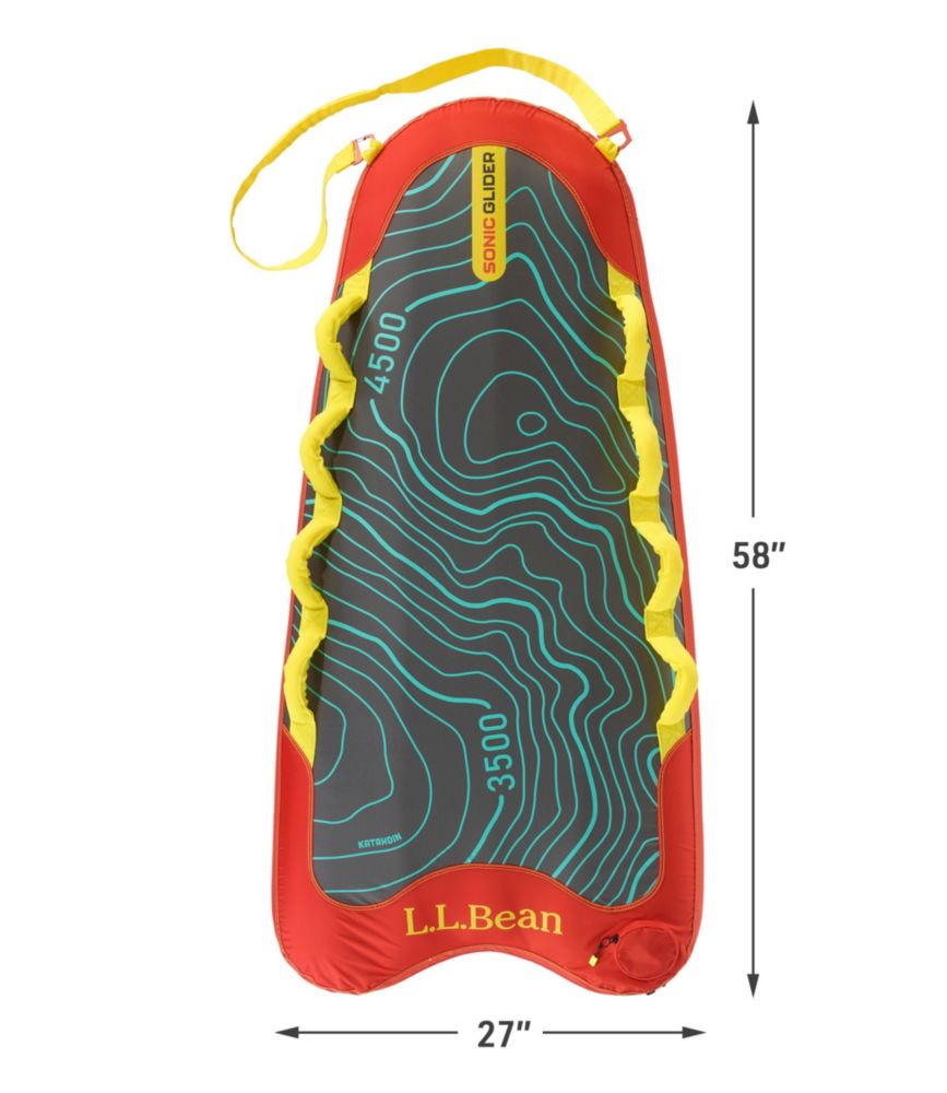 L.L.Bean Inflatable Sonic Glider Sled, Black/Red, small image number 2