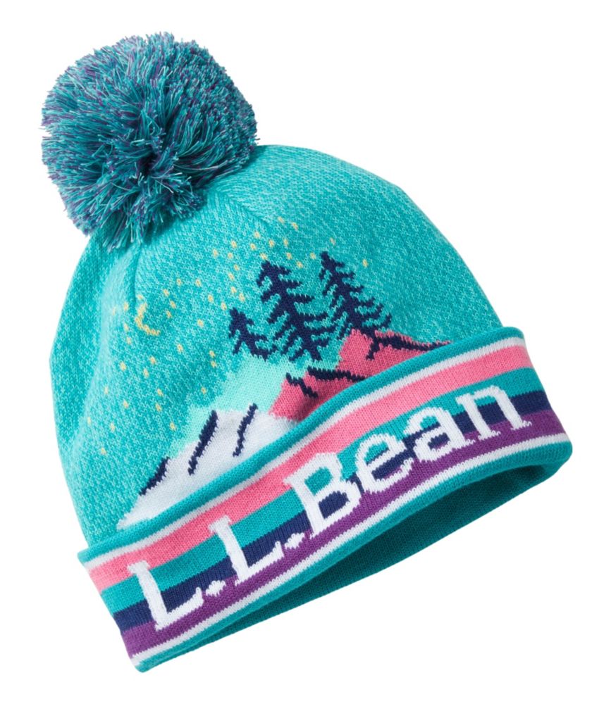 Toddlers' L.L.Bean Pom Hat, Scenic Stripe