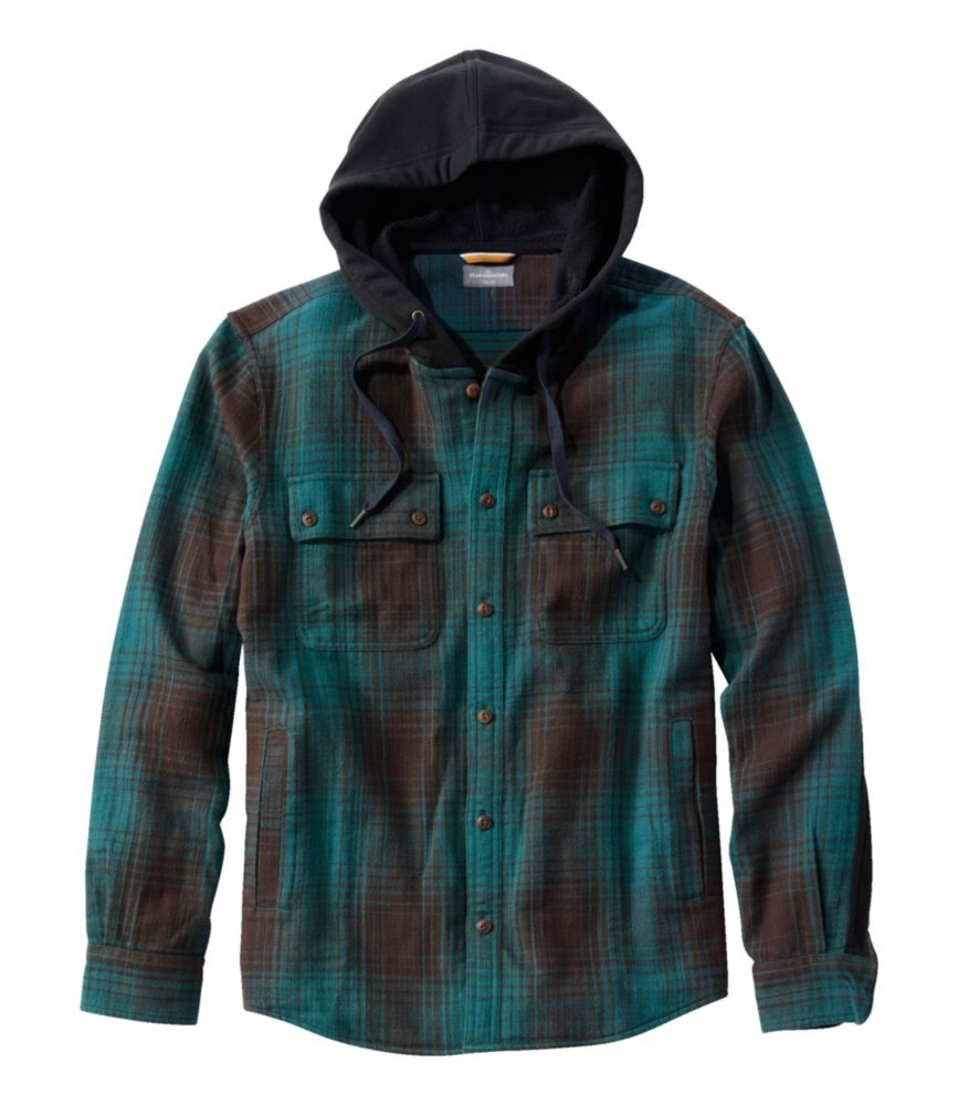 Ll bean hooded flannel best sale