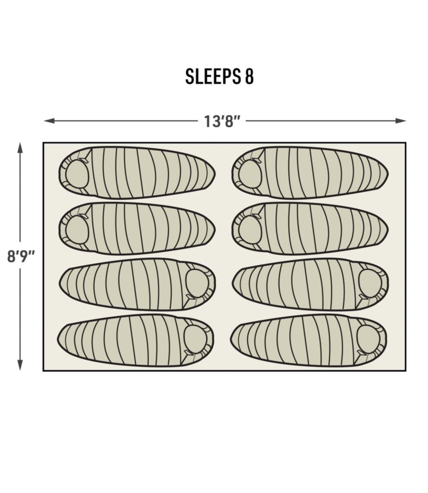L.L.Bean Acadia 8-Person Cabin Tent, Avocado/Chartreuse, small image number 7