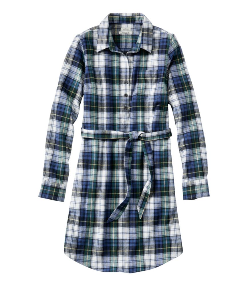 Women's Scotch Plaid Flannel Tunic Dress, , small image number 4