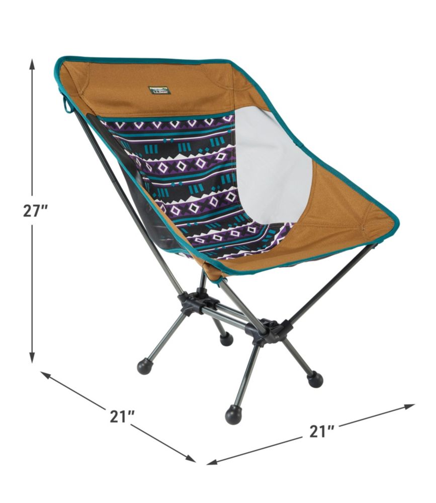 L.L.Bean PackLite Chair, Print, Saddle/Black Mountain Classic, small image number 4