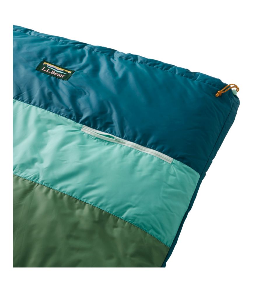 L.L.Bean Mountain Classic Down Camp Sleeping Bag, 30°, Deep Turquoise/Ocean Teal, small image number 4