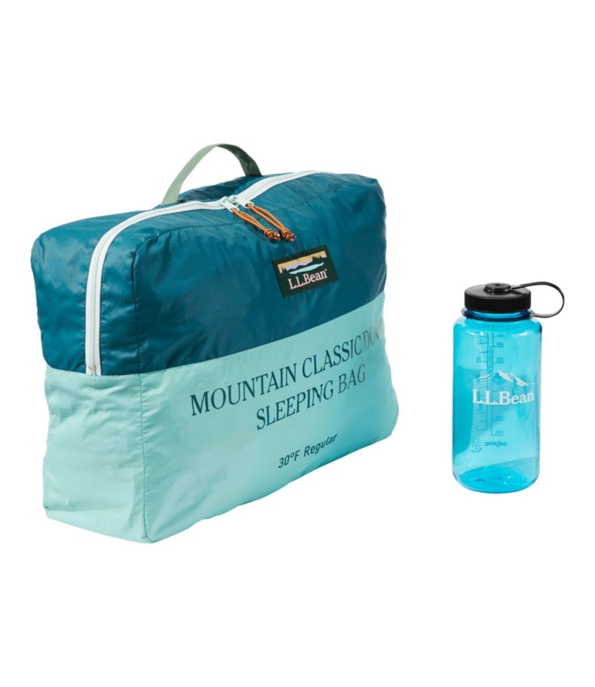 L.L.Bean Mountain Classic Down Camp Sleeping Bag, 30°, Deep Turquoise/Ocean Teal, small image number 5