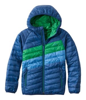 Kids' PrimaLoft Packaway Hooded Jacket, Colorblock