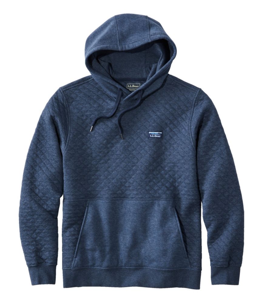 Men's Quilted Sweatshirt, Pullover Hoodie