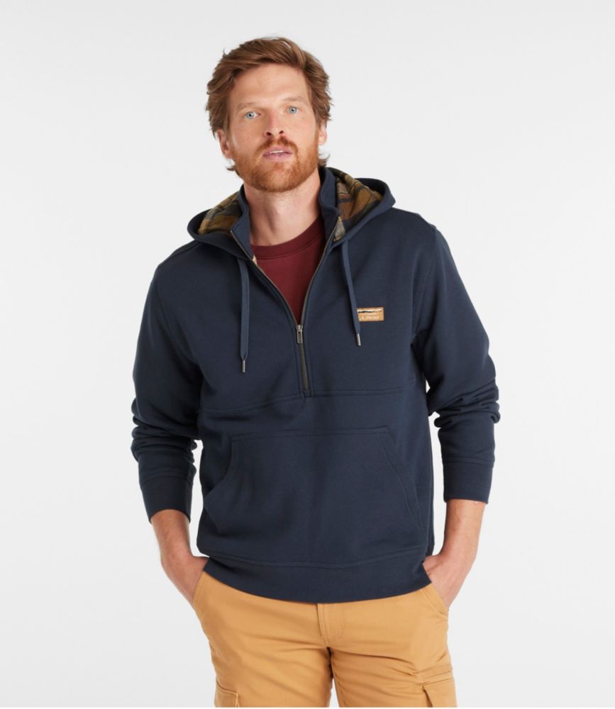 Men's Katahdin Iron Works® Half-Zip Sweatshirt, Hooded, Flannel-Lined, , small image number 2