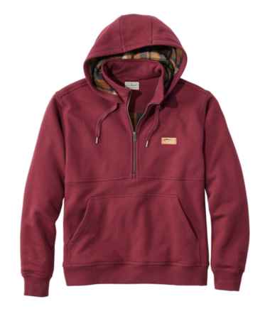 Men's Katahdin Iron Works® Half-Zip Sweatshirt, Hooded, Flannel-Lined