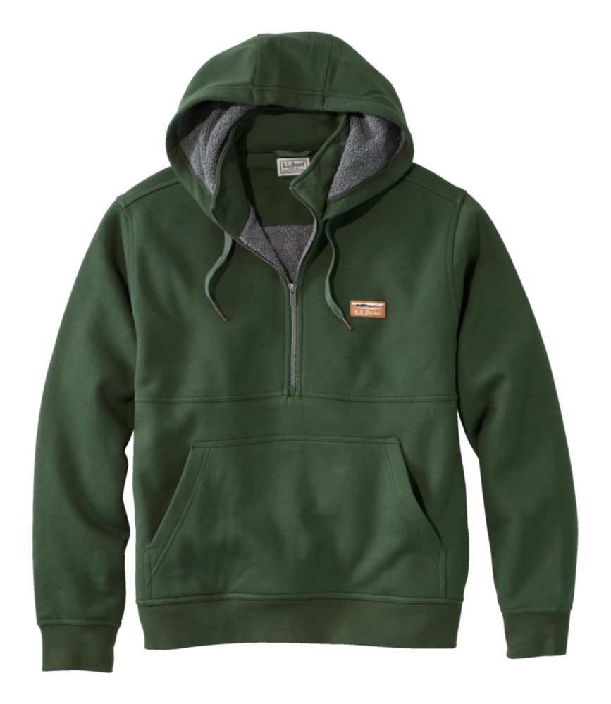 Men s Katahdin Iron Works Half Zip Sweatshirt Hooded Fleece Lined Sweatshirts L.L.Bean Canada