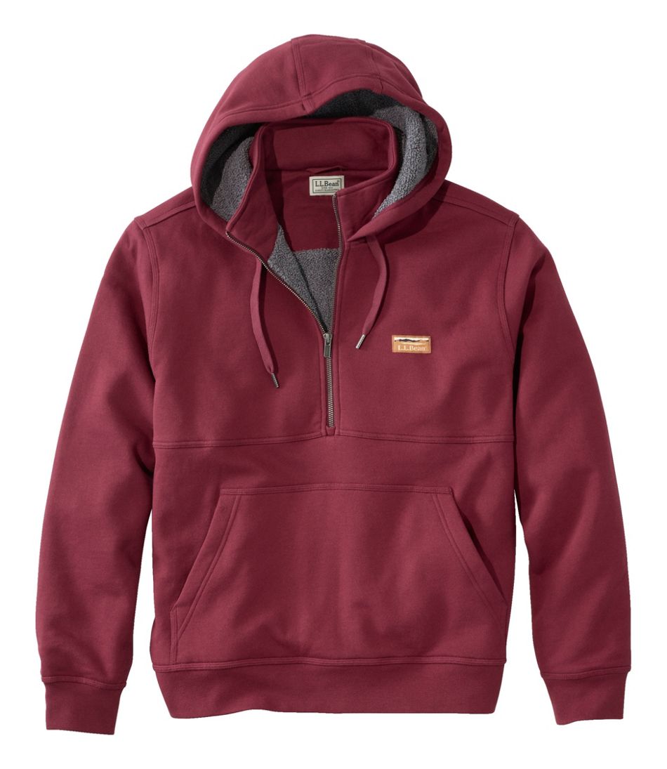 Men\'s Katahdin Iron Works® Half-Zip Sweatshirt, Hooded, Fleece-Lined |  Sweatshirts & Fleece at
