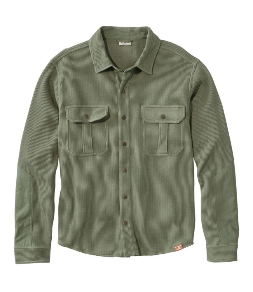 Men's BeanBuilt Waffle Overshirt, Traditional Untucked Fit