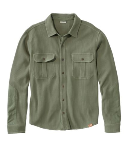 Men's BeanBuilt Waffle Overshirt, Traditional Untucked Fit | Casual  Button-Down Shirts at L.L.Bean