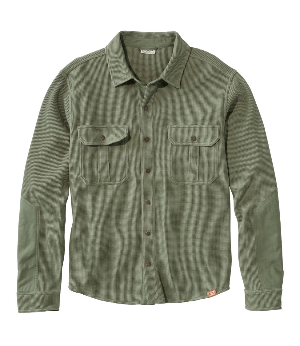 Men's BeanBuilt Waffle Overshirt, Traditional Untucked Fit at L.L.