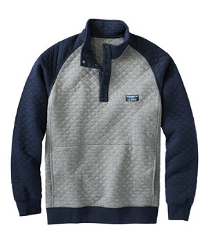 Men's Quilted Sweatshirt, Mockneck, Colorblock