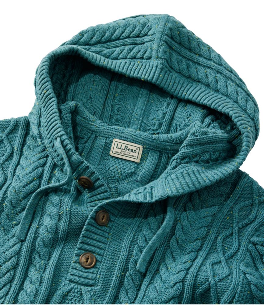 Men's Bean's Heritage Soft Cotton Fisherman Sweater, Henley Hoodie