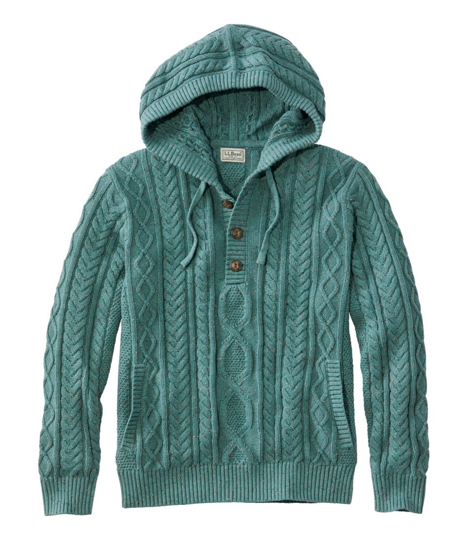 Men's Bean's Heritage Soft Fisherman Sweater, Henley Hoodie | Sweaters at