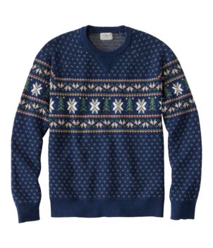 Men's Wicked Soft Cotton/Cashmere Sweater, Crewneck, Pattern