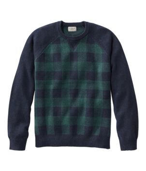 Men's Wicked Soft Cotton/Cashmere Sweater, Crewneck, Pattern