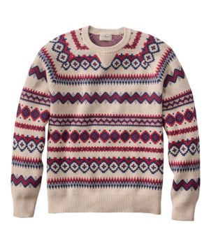 Men's Wicked Soft Cotton/Cashmere Sweater, Crewneck, Pattern