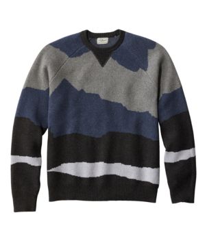 Men's Wicked Soft Cotton/Cashmere Sweater, Crewneck, Pattern