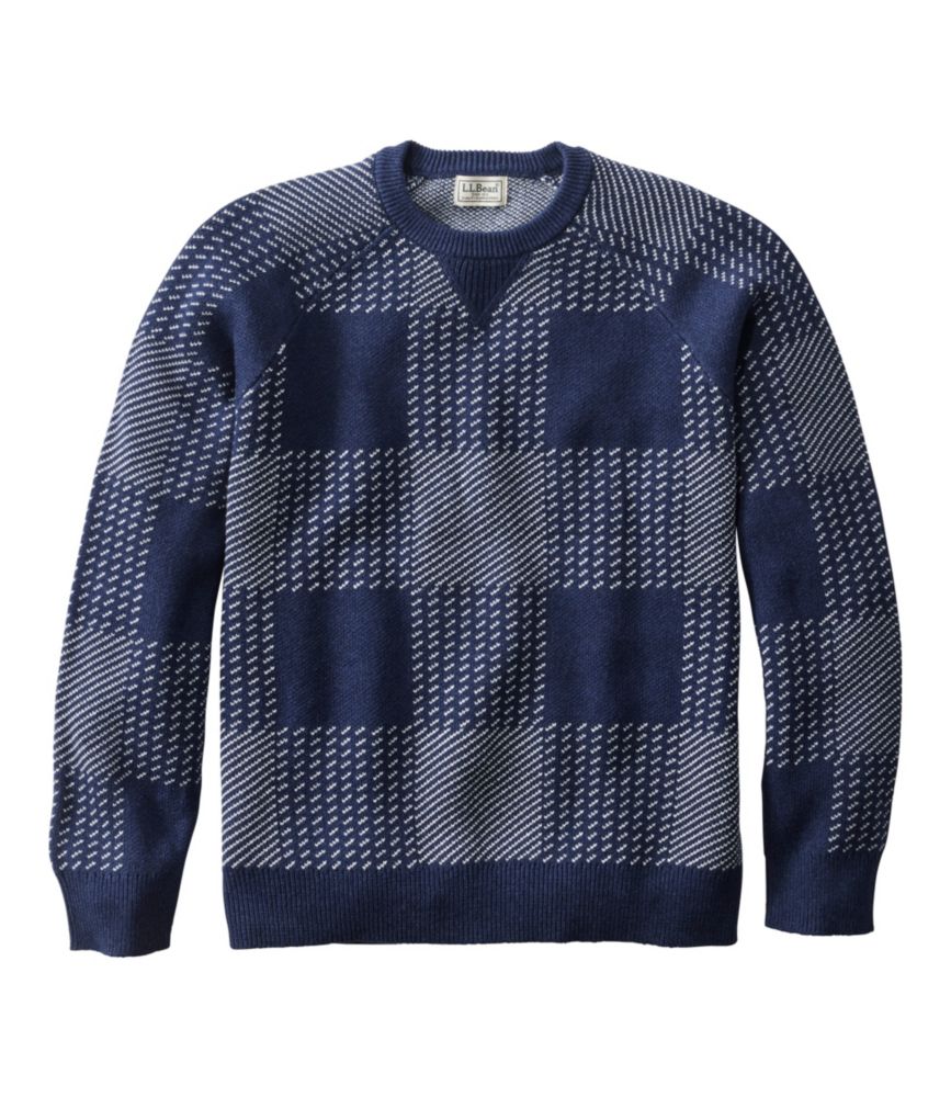 Men's Wicked Soft Cotton/Cashmere Sweater, Crewneck, Pattern