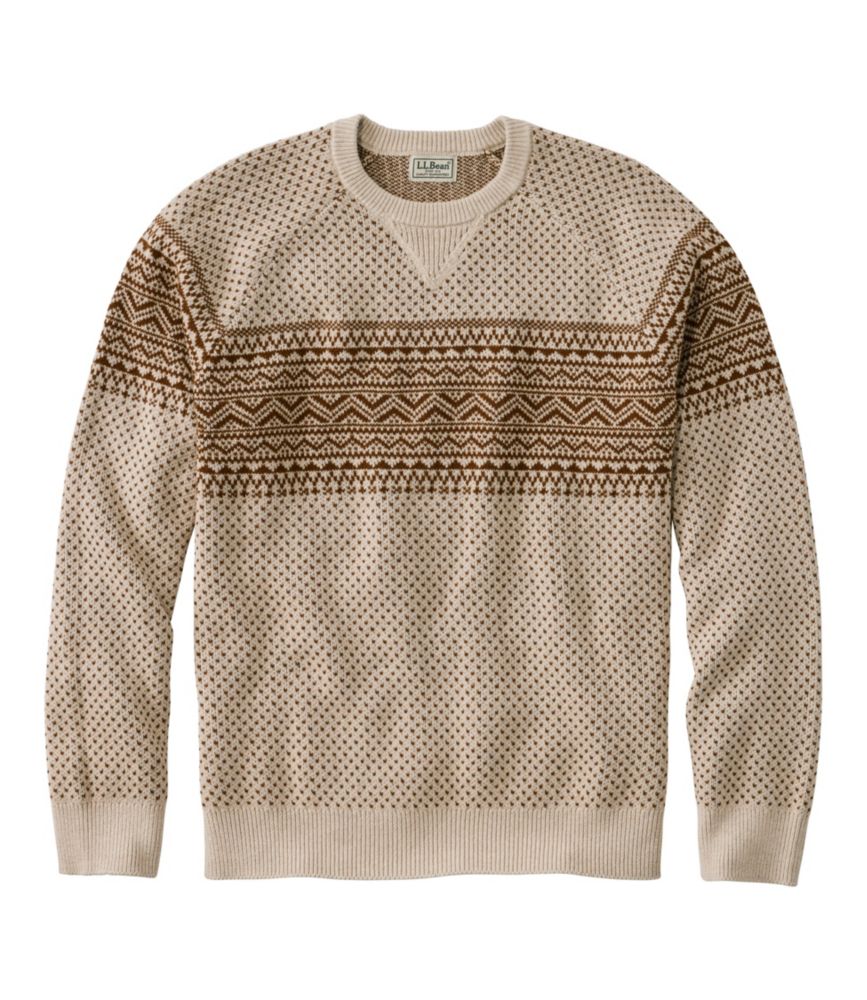 Men's Wicked Soft Cotton/Cashmere Sweater, Crewneck, Pattern