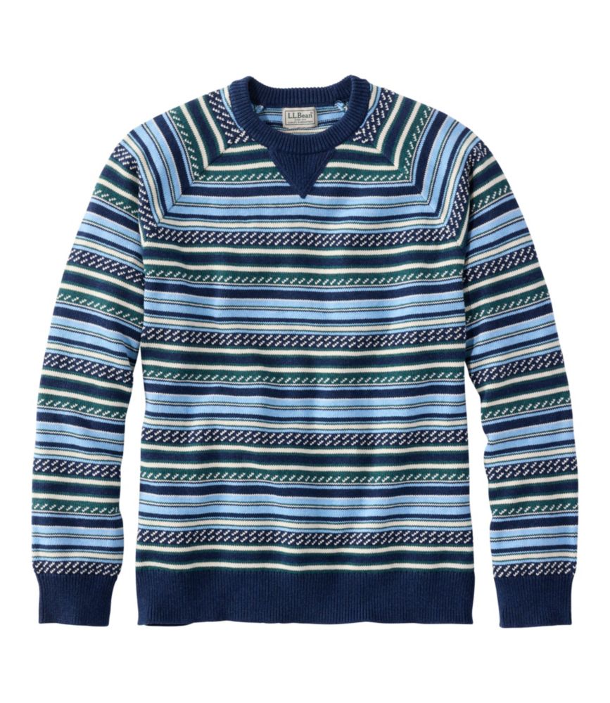 Men's Wicked Soft Cotton/Cashmere Sweater, Crewneck, Pattern