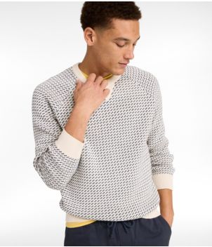 Men's Wicked Soft Cotton/Cashmere Sweater, Crewneck, Pattern