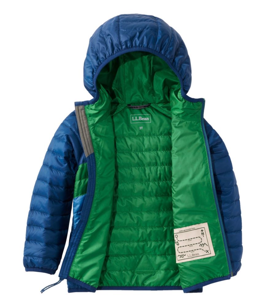 Toddlers' PrimaLoft Hooded Jacket, Colorblock, Collegiate Blue/Lawn Green, small image number 5