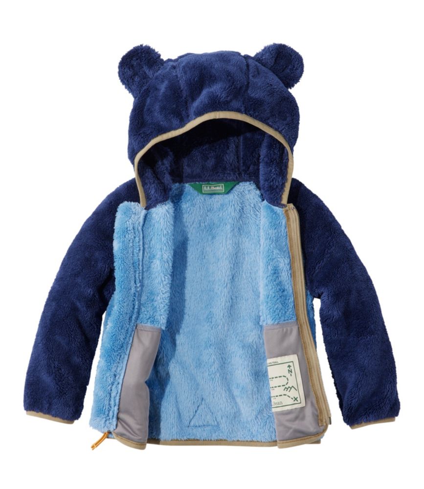 Toddlers' L.L.Bean Hi-Pile Fleece Jacket, Colorblock, Bright Navy/Soft Blue, small image number 5