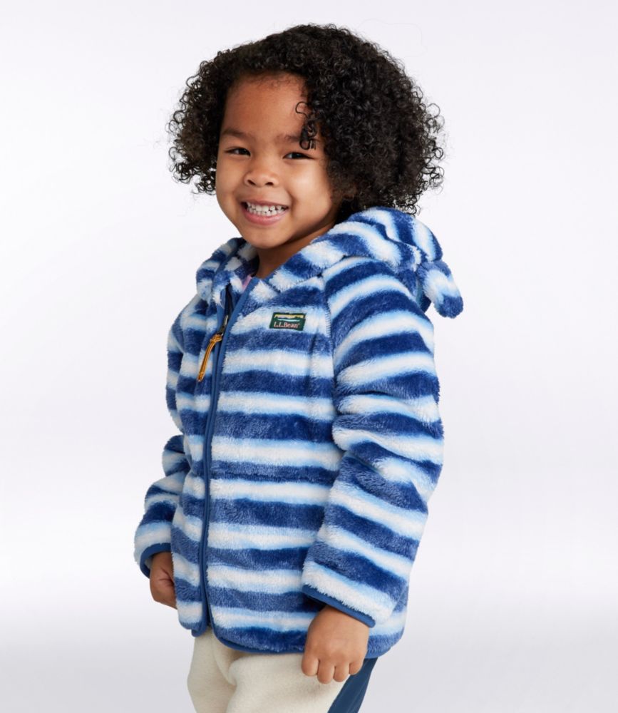 Infants' L.L.Bean Hi-Pile Fleece Jacket, Print, Brightwater Blue Stripe, small image number 3