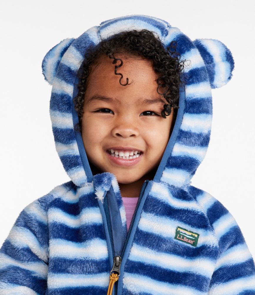 Infants' L.L.Bean Hi-Pile Fleece Jacket, Print, Brightwater Blue Stripe, small image number 4