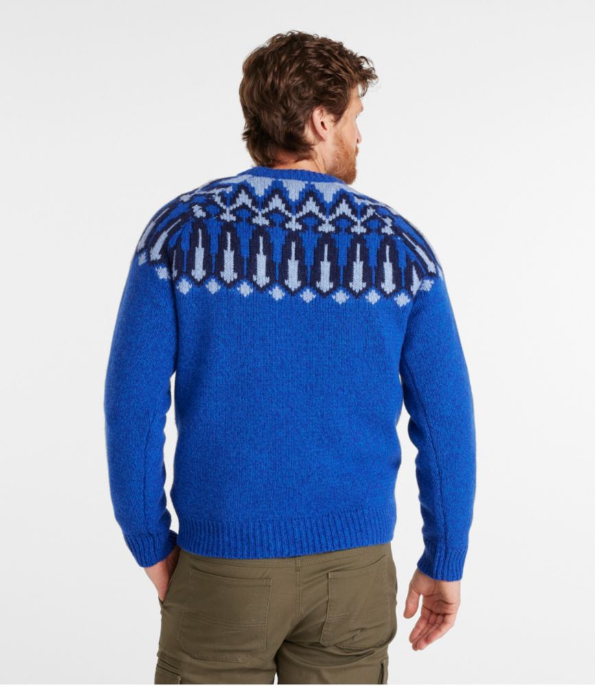 Men's Bean's Classic Ragg Wool Sweater, Crewneck, Yoke Fair Isle, , small image number 3