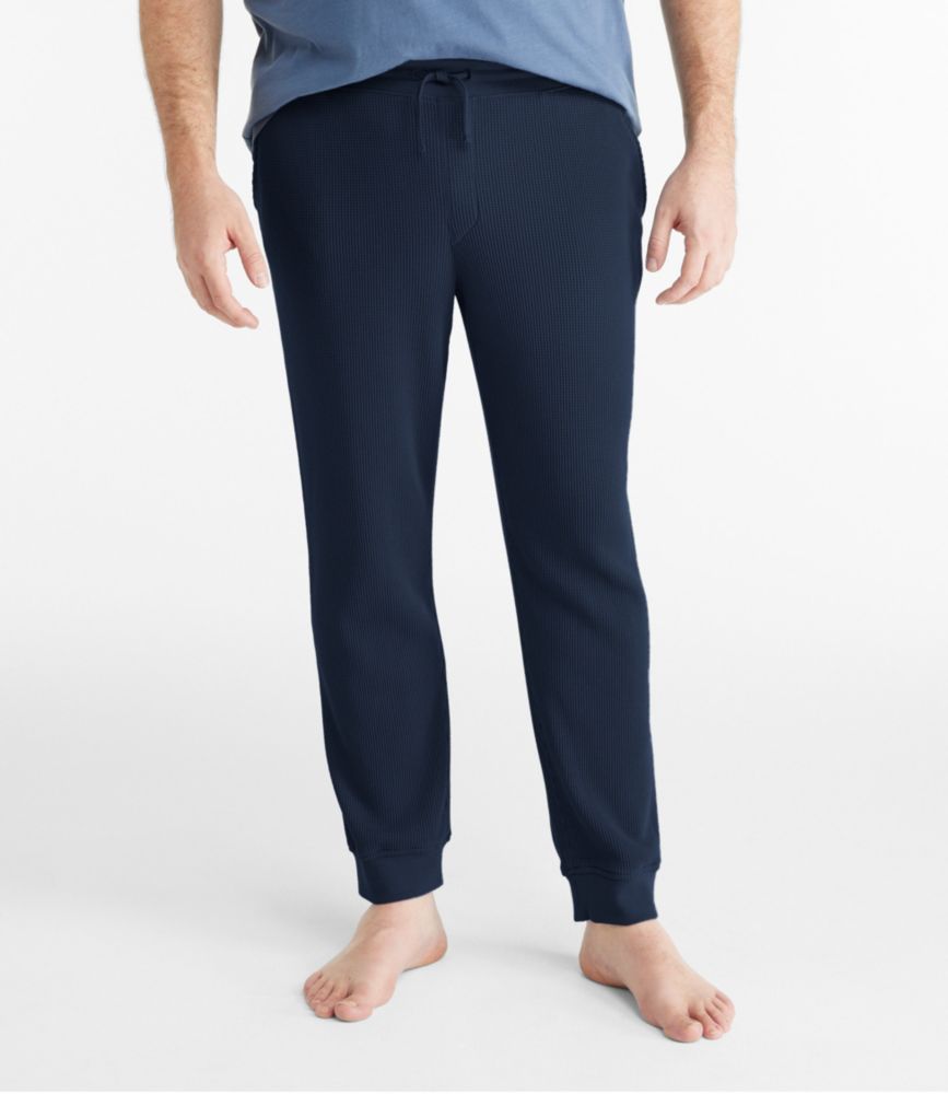 Men's Comfort Waffle Jogger, Navy, small image number 4