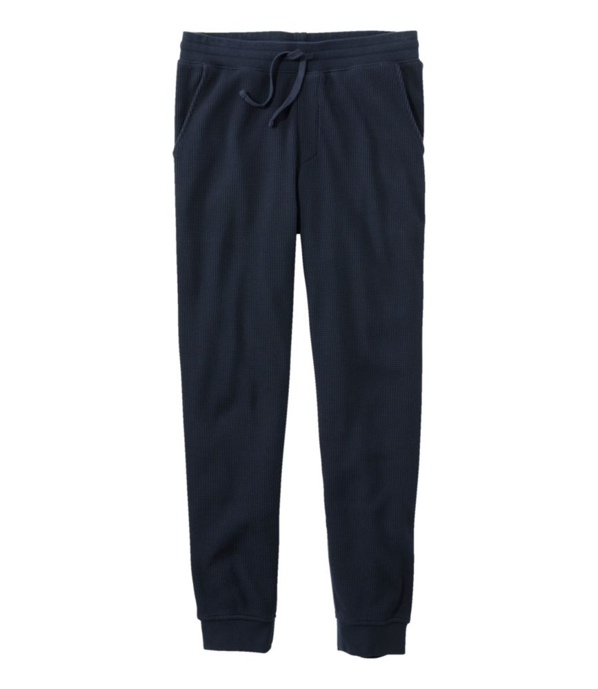 Men's Comfort Waffle Jogger, Navy, small image number 1