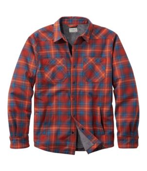 Men's Katahdin Performance Flannel Shirt-Jacket, Hi-Pile Fleece-Lined Plaid