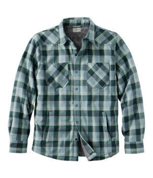 Men's Katahdin Performance Flannel Shirt-Jacket, Hi-Pile Fleece-Lined Plaid