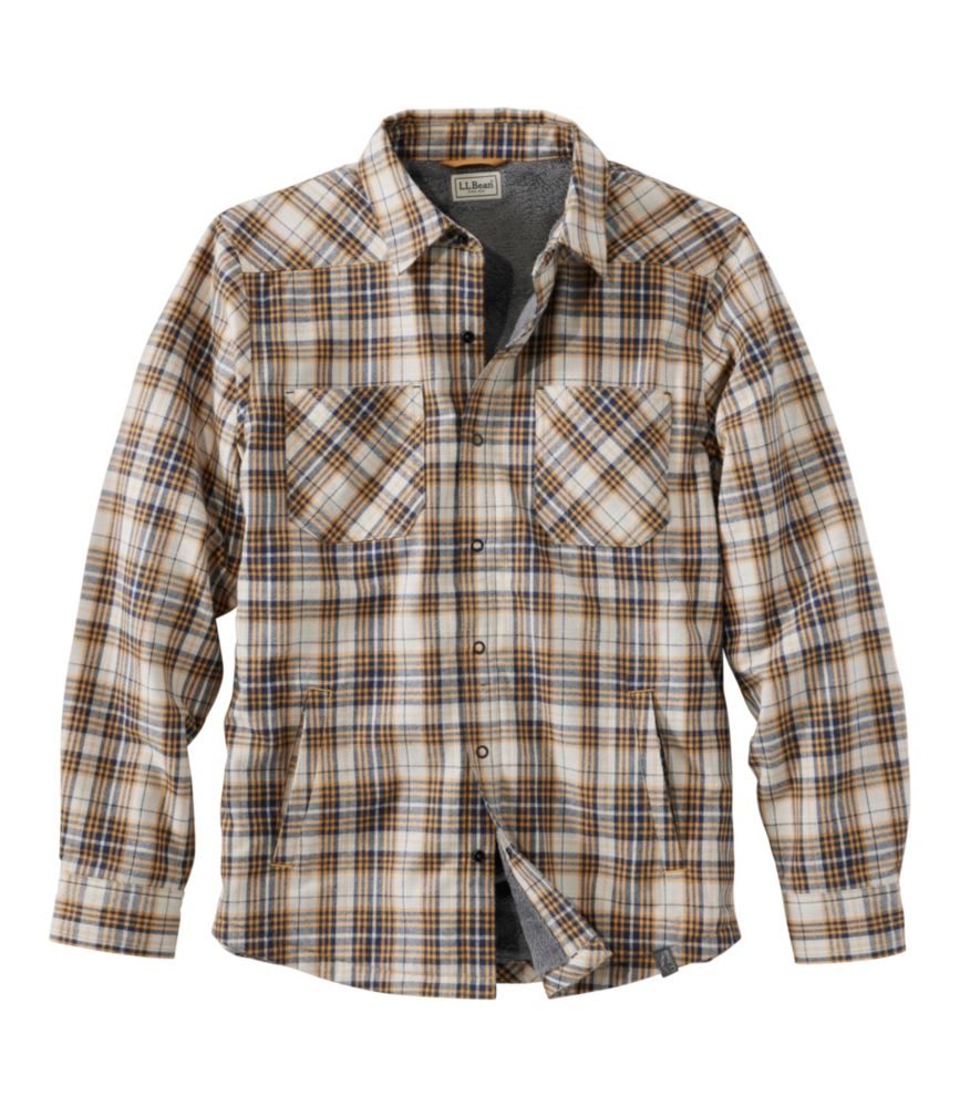Men's Katahdin Performance Flannel Shirt-Jacket, Hi-Pile Fleece-Lined Plaid