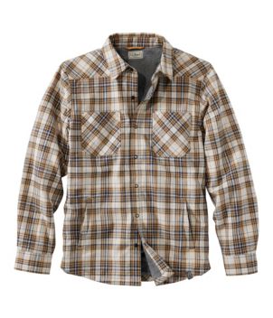 Men's Katahdin Performance Flannel Shirt-Jacket, Hi-Pile Fleece-Lined Plaid