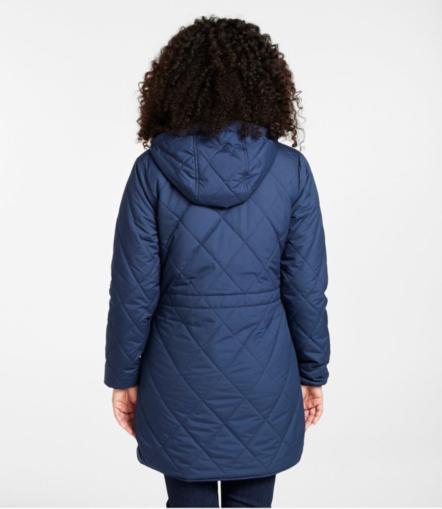 Women's Bean's Cozy Quilted Coat, Darkest Gray, small image number 3