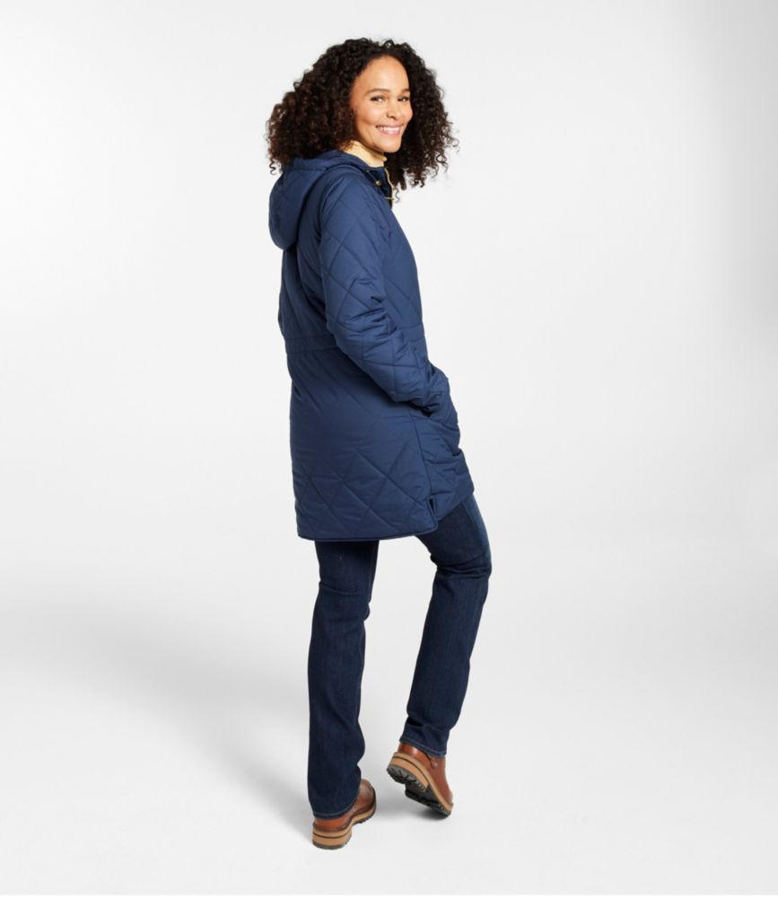 Women's Bean's Cozy Quilted Coat, Darkest Gray, small image number 5