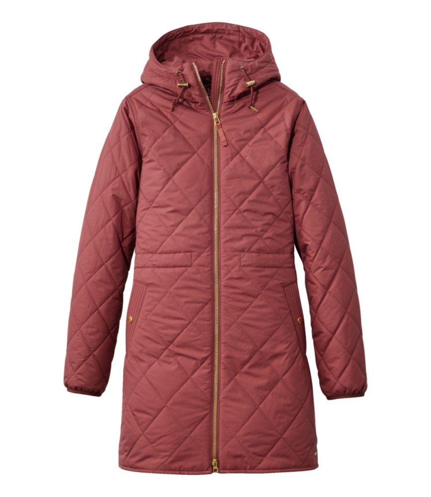 Women's Bean's Cozy Quilted Coat, Rosewood, small image number 1