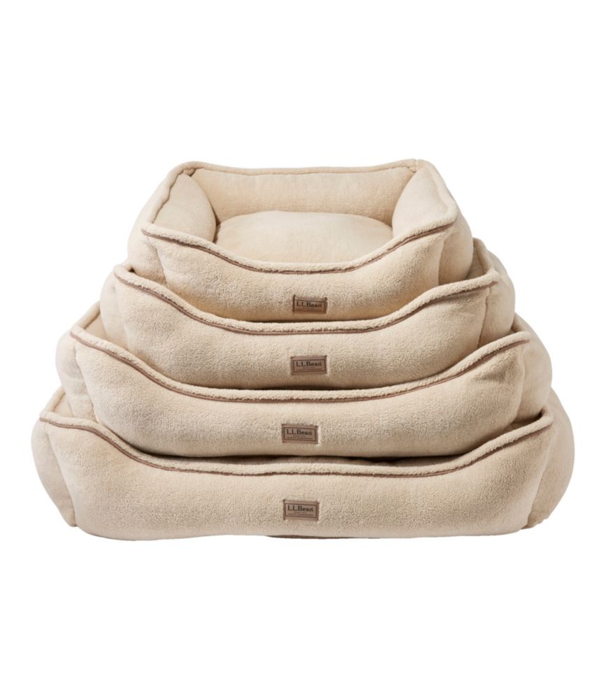 Premium Cuddler Bolster Dog Bed, Sherpa, Natural, small image number 3