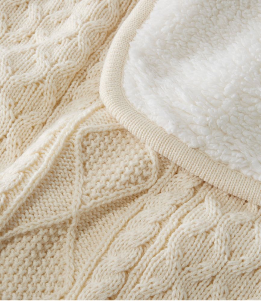 Fisherman Cabled Fleece Throw