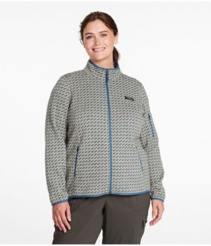 Women's L.L.Bean Sweater Fleece Full-Zip Jacket, Print