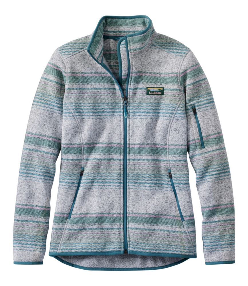 Women's L.L.Bean Sweater Fleece Full-Zip Jacket, Print