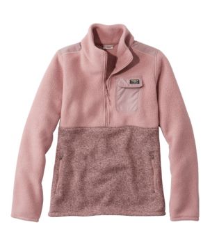 Women's L.L.Bean Sweater Fleece Sherpa Hybrid Pullover