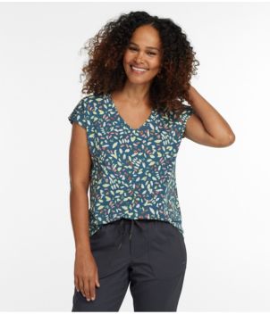 Women's Beyond Soft V-Neck Tee, Short-Sleeve Print