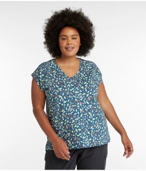 Women's Beyond Soft V-Neck Tee, Short-Sleeve Print