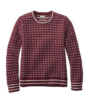 Women's Bean's Classic Ragg Wool Sweater, Crewneck Bird's-Eye